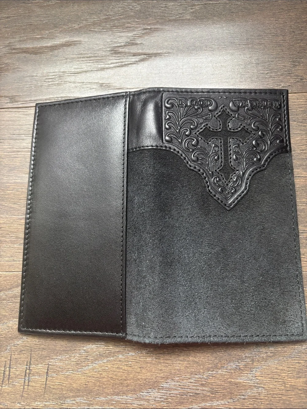 Nocona Genuine Leather Slim Fit,11 card,ID slot,slip pockets,In God We Trust